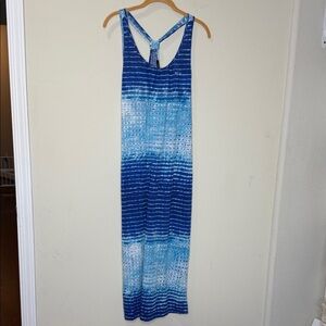 Lauren Ralph Lauren Gradient Blue and White Striped Maxi Dress